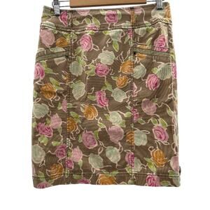 Vintage‎ Anthropologie Hei Hei Sidewalk Garden Floral Print Pencil Skirt Size 4